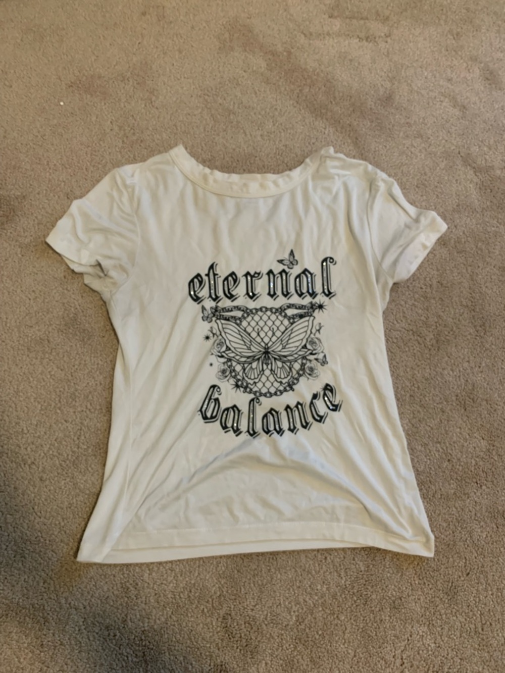 Eternal Balance White Graphic Tee - Unbranded